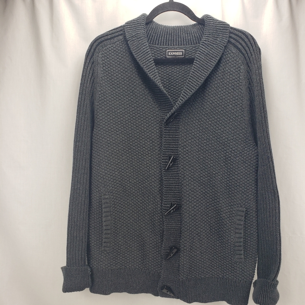Express Men's Button Up Sweater Size Medium Unisex